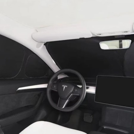комплект сенници за странични прозорци за tesla model y - в реална употреба