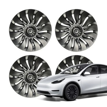 тасове за джанта на tesla model y überturbine 19 инча - графитено сиво