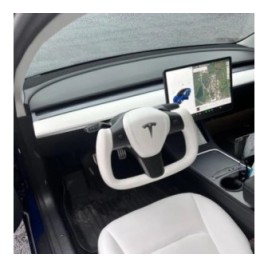 Бял Yoke волан за Tesla Model 3 / Y | опции в бял цвят